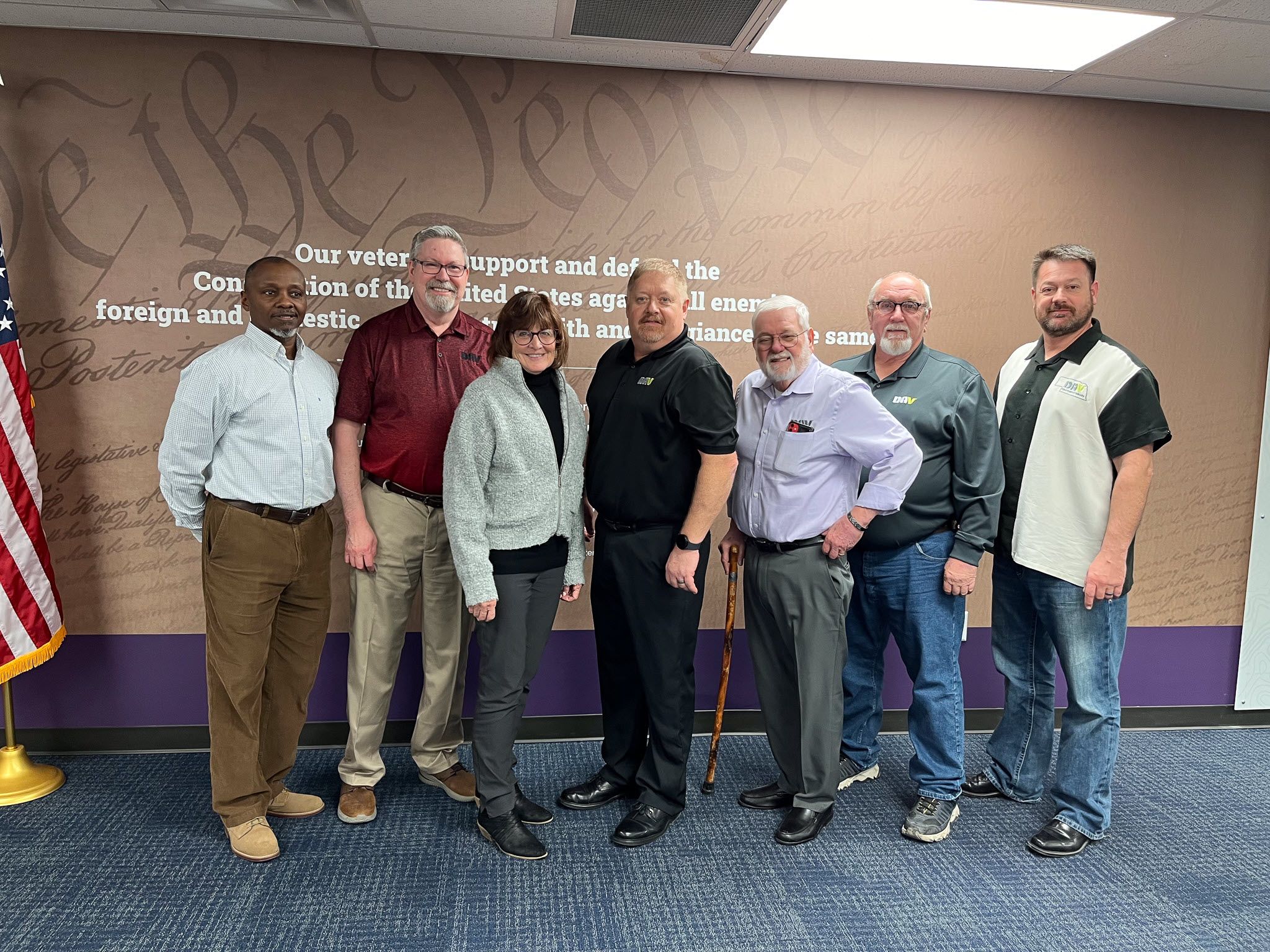 DAV Chapter 47 members and Service Officers at Bellevue University's Military Veteran Services Center